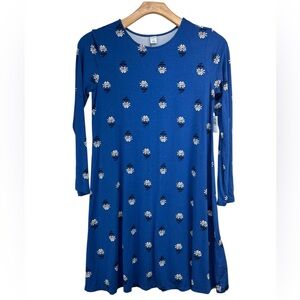 Old Navy Blue Jersey Floral Swing Dress Womens Medium NWT